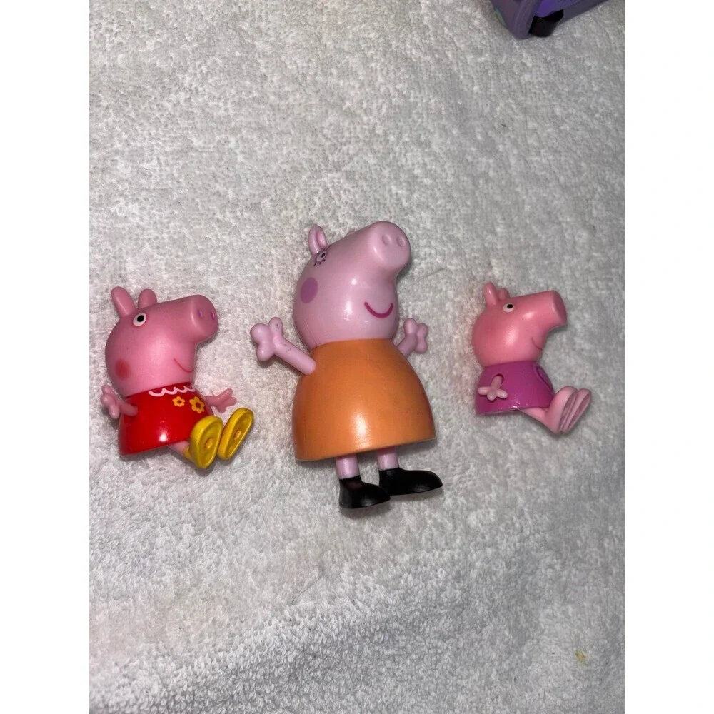 Peppa Pig Toy Lot – 3 Push-Along Vehicles & 3 Figures – Preschool Play Set
